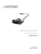 Lantronix NM2-FXS-201 NM2-FXS-201 Installation Guide Rev F