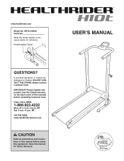 HealthRider H10t Treadmill English Manual
