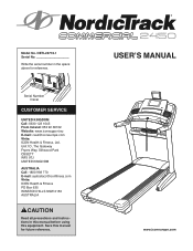 NordicTrack 2450 Instruction Manual