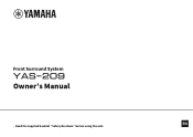 Yamaha YAS-209 YAS-209 Owners Manual