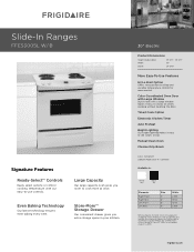 Frigidaire FFES3005LW Product Specifications Sheet (English)