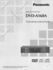Panasonic DVDA160A DVDA160A User Guide