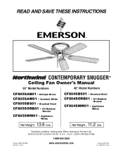 Emerson CF805S Owner Manual