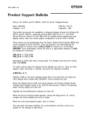 Epson EL 486UC Product Support Bulletin(s)