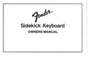 Fender Sidekick Keyboard Owner Manual