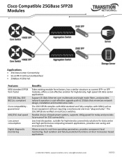 Lantronix TN-SFP-25G Series Cisco Compatible 10G/25GBase SFP28 Modules Overview PDF 283.35 KB