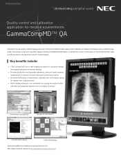 NEC MD302C4 GammaCompMD QA Spec Sheet