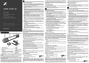 Sennheiser SKM 2020-D Quick guide SKM 2020-D