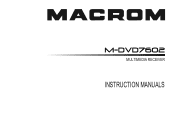 Macrom M-DVD7602 User Manual (English)