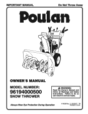 Poulan 96194000500 User Manual