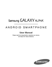 Samsung SM-G850A User Manual At&t Alpha Sm-g850a Kit Kat English User Manual Ver.nh8_f2 (English(north America))