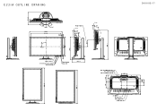 NEC E231W-BK E231W-BK : mechanical drawing