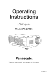 Panasonic PTL292U PTL292U User Guide