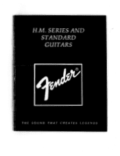 Fender HM and Standard Series Guitars Owners Manual