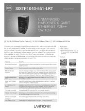 Lantronix SISTP1040-551-LRT SISTP1040-551-LRT Unmanaged Hardened PoE Switch Product Brief PDF 490.93 KB