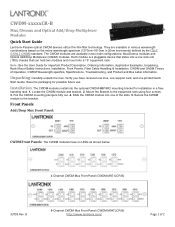 Lantronix CWDM-M551LCR-B CWDM Series Quick Start Guide Rev B