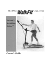 NordicTrack Walkfit 4500 Treadmill English Manual