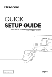 Hisense 65U8K Quick Start Guide