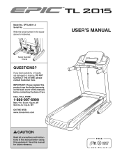 Epic Fitness Tl 2015 Treadmill English Manual