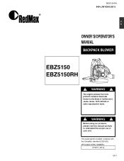 RedMax EBZ5150RH Owners Manual