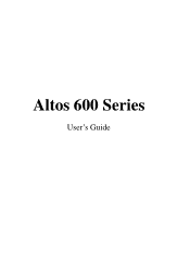 Acer Altos 600 Acer Altos 600 User's Guide