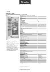 Miele F 2811 SF Product sheet