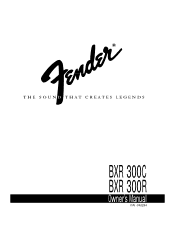 Fender BXR 300C Owners Manual