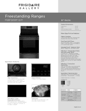 Frigidaire FGEF3059TD Product Specifications Sheet
