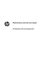 HP ProDesk 405 G4 Maintenance & Service Guide