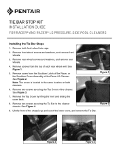 Pentair Pentair Racer LS Pressure-Side Inground Pool Cleaner Racer Cleaner Tie Bar Stop Kit Installation Guide -- English