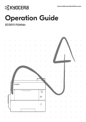 Kyocera ECOSYS P3260dn P3260dn Operation Guide