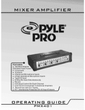 Pyle PMX401 PMX401 Manual 1
