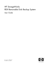 HP RDX1000 HP StorageWorks RDX Removable Disk Backup System User Guide (484933-001, June 2008)