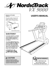 NordicTrack Vx9000 Treadmill English Manual