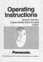 Panasonic ES207G ES207G Owner's Manual (English)
