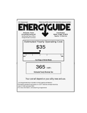 Avanti FF760W Energy Guide Label
