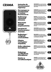 Behringer COMMERCIAL SOUND SPEAKER CE500A-WH Quick Start Guide
