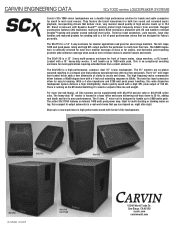 Carvin SCX1253 SCX 1000 Series Engineering Data original file