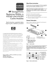 HP StorageWorks EMA12000 HP StorageWorks Replacing DIMMs in HSG60 and HSG80 Cache Modules Installation Instructions (EK-80DIM-IM. E01, March 2005)
