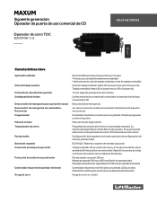 LiftMaster TDC TDC Data Sheet - Spanish