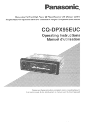 Panasonic CQDPX95EUC CQDPX95EUC User Guide