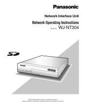 Panasonic WJNT304 WJNT304 User Guide