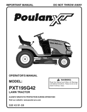 Poulan PXT195G42 User Manual