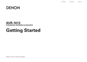 Denon AVR-1613 Getting Started