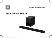 JBL Cinema SB270 Quick Start Guide Multilingual