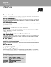 Sony ICF-CS15IPBLKN Marketing Specifications