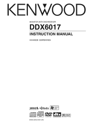Kenwood DDX6017 User Manual