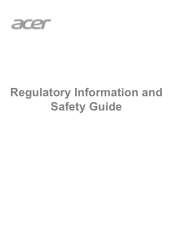 Acer Chromebook 15 CB3-532 User Manual Safety Guide