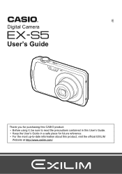 Casio EX-S5BEEBE Owners Manual
