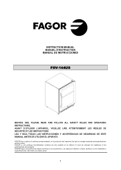 Fagor 24 Inch Dual Zone Wine Cooler User/Installation Manual